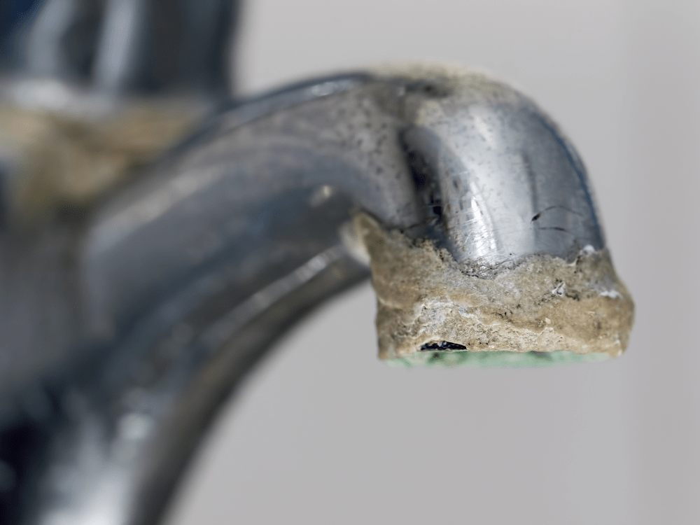 Limescale on faucet