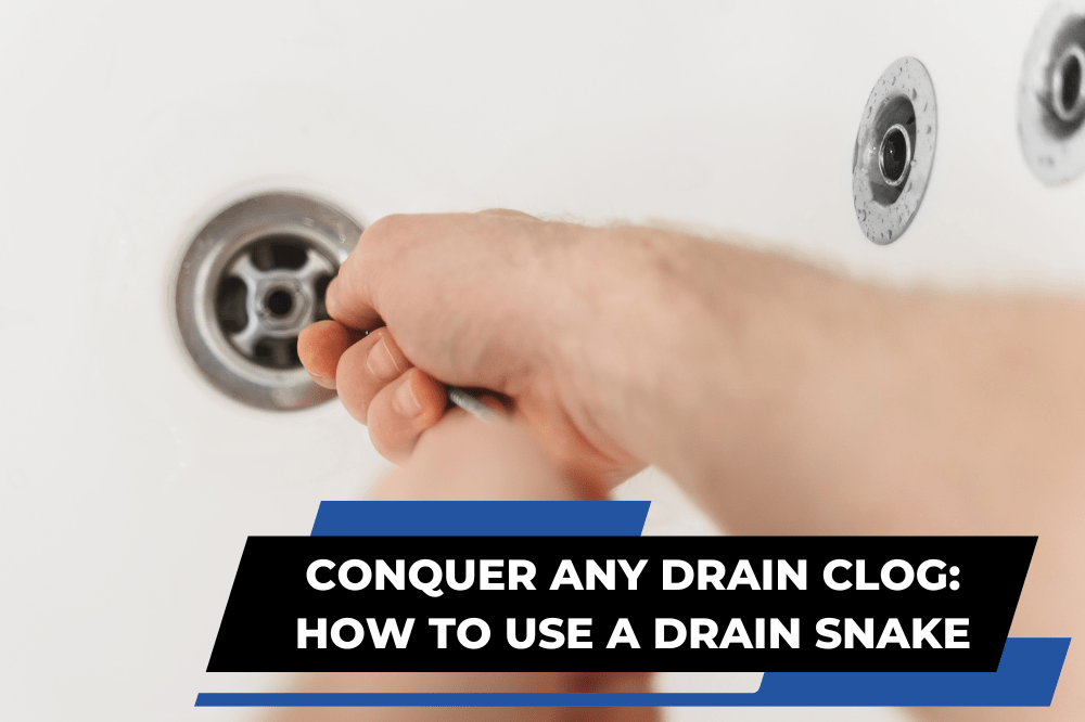 Image showcasing use of a drain snake, the effective tool for DIY plumbing.