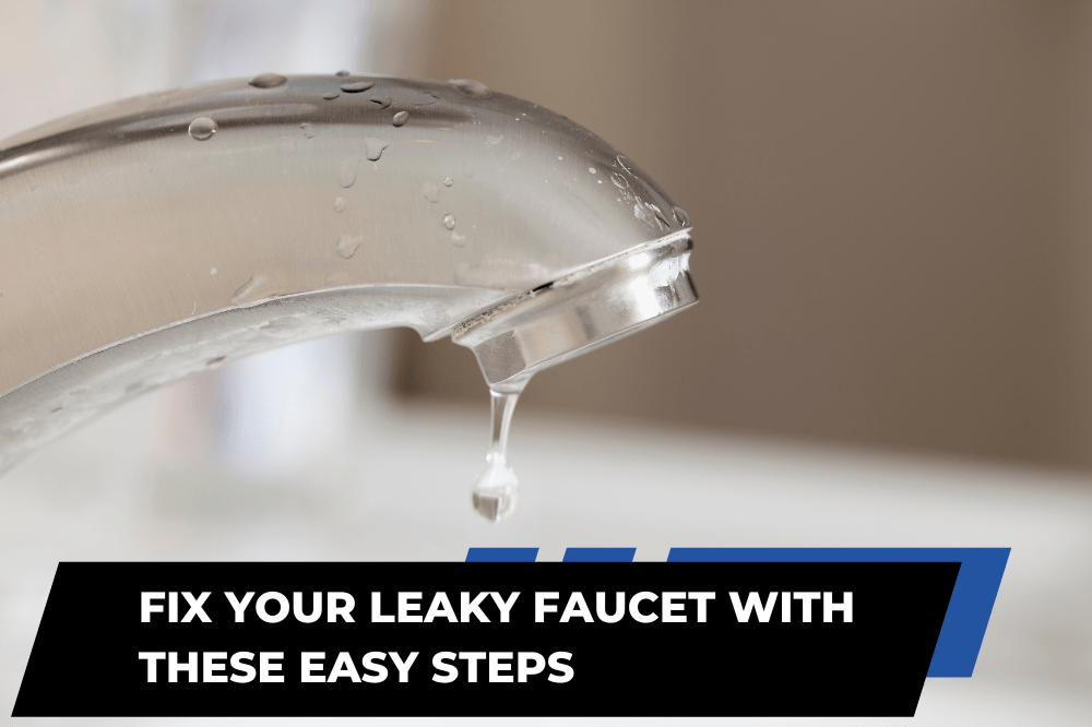 Close-up of a leaky faucet in need of repair